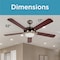 Black & Decker 52 5 - Blade Retractable Blades Ceiling Fan with Pull Chain and Light Kit Included BCF5211R - alternate 3